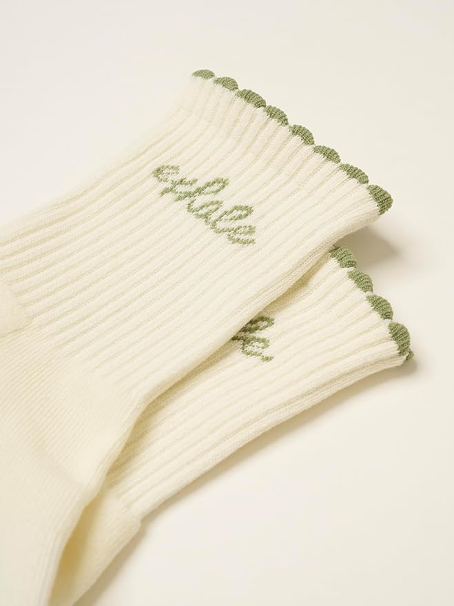 Crew Half Calf Grip Socks, Cutest Fruits Pilates Socks, Ruffle socks, Non-Slip, Barre Yoga Fitness