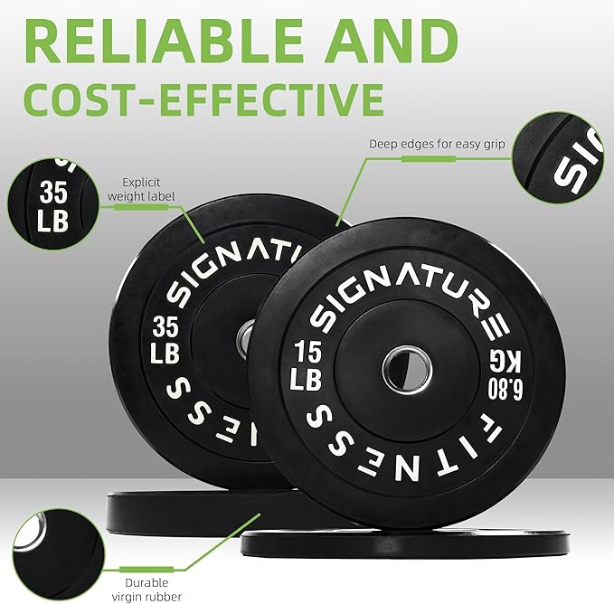 Olympic Bumper Plates Set, 2" Weight Plates for Strength Training & Weightlifting, Paris or Set or Set with Barbell, Multiple Options