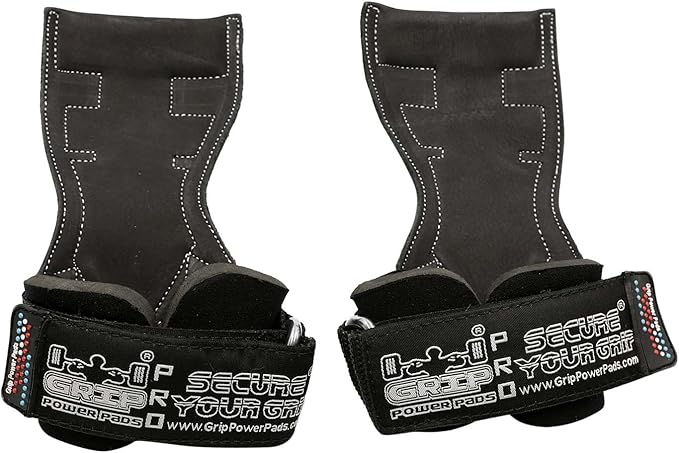 Lifting Grips PRO Weight Gloves Heavy Duty Barbell Gymnastics Straps Alternative to Power Hooks Deadlifts Adjustable Neoprene Padded Wrist Wrap