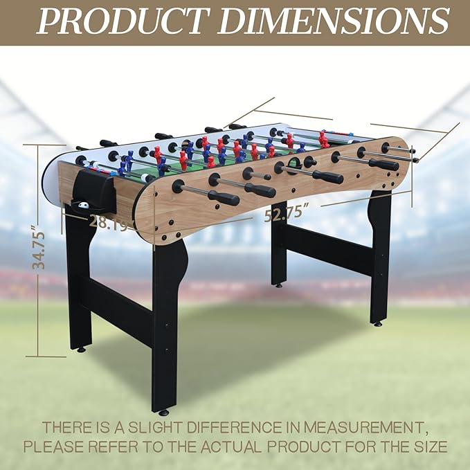 5ft Foosball Table，Mini Competition Soccer Table Game with All Accessories, Leg Levelers and Heavy-Duty Legs. Perfect for Home, Game Rooms, and Parties