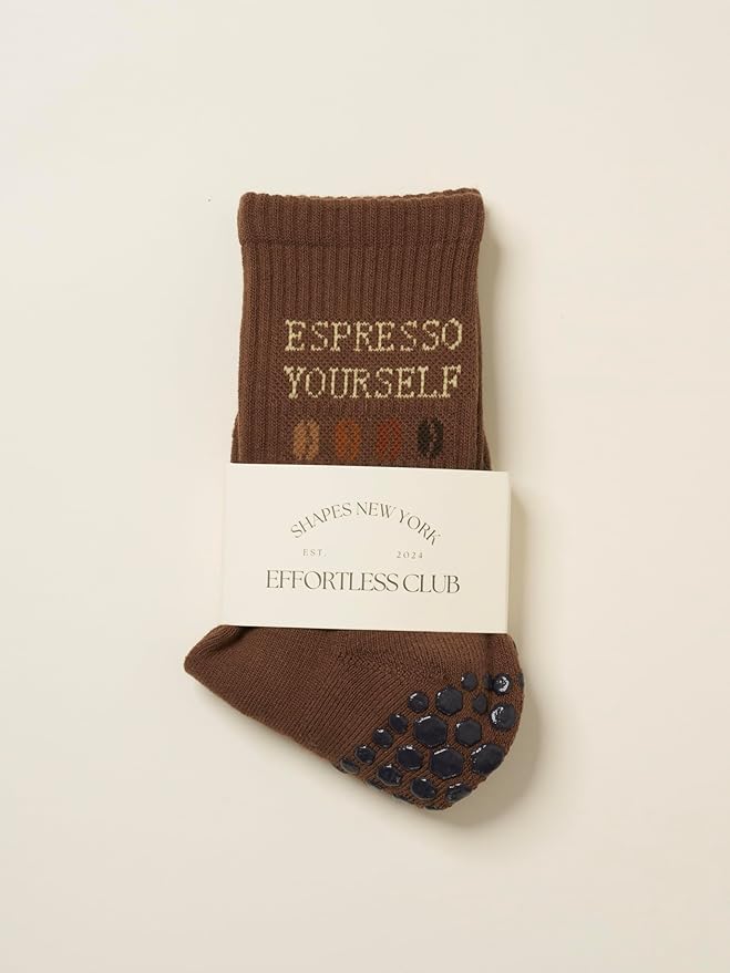 Crew Half Calf Grip Socks, Cutest Fruits Pilates Socks, Ruffle socks, Non-Slip, Barre Yoga Fitness