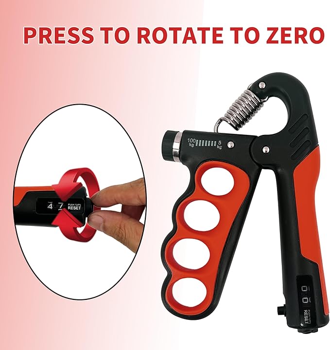 Senston Grip Strength Trainer 2 Pack - Adjustable 11-220Lbs (5-100KG) with Auto Counter, Hand Grip Strengthener, Forearm Exerciser for Athletes, Musicians, Gym, Home, Injury Rehab
