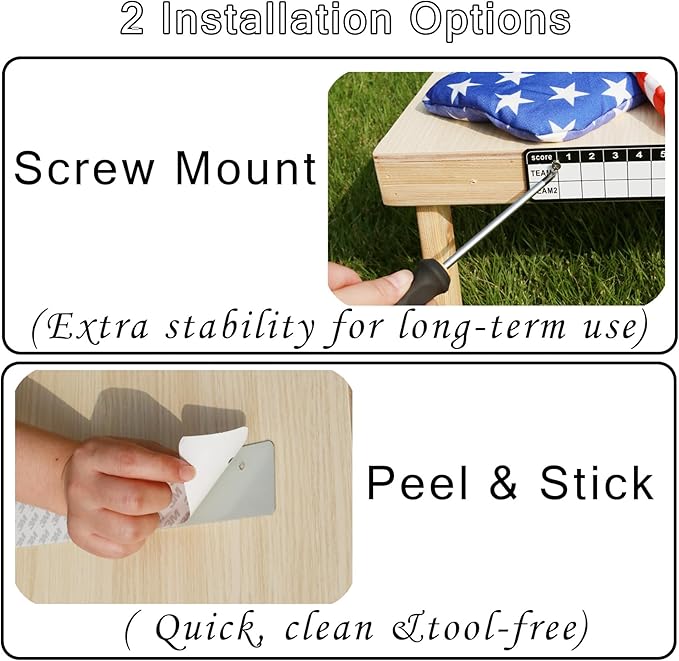 Cornhole Scoreboard Tracker Steel Score Keeper: Durable Corn Hole Scoreboards for Easy Score Tracking Corn Hole Games Ladder Ball Toss Game Pop Darts Popdarts Game (2 Pack-Horizontal)