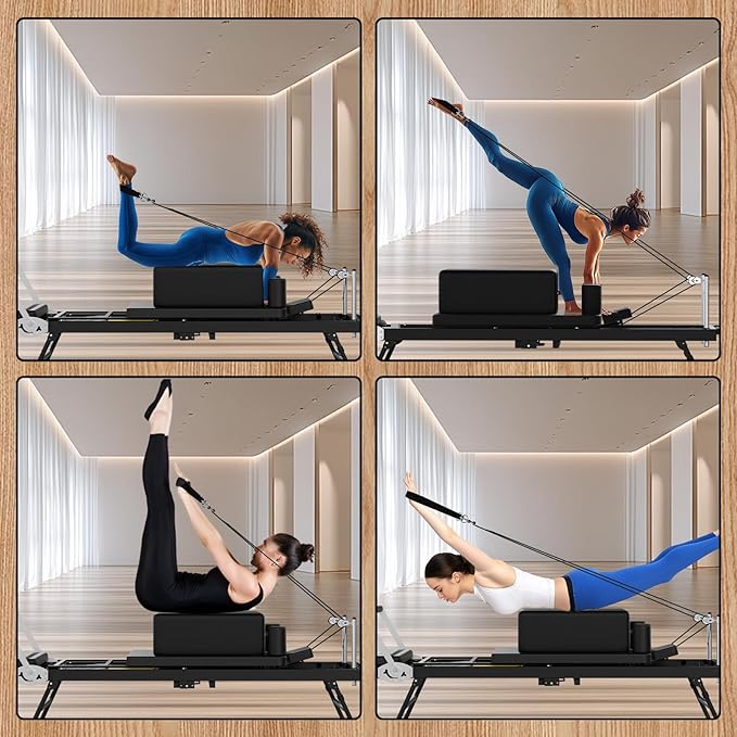 Portable Pilates Sitting Box, Non-Slip Pilates Reformer Sit Box for Home Gym, Pilates Exercise Accessories Suitable for Pilates Boards, Premium Leather and Plywood
