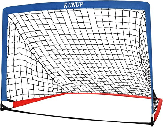 5×3 6x4 9x5 FT Portable Kids Soccer Goal for Backyard, Foldable Soccer Practice Net with Carrying Bag for Toddler Youth Adult Pop Up Soccer Training Equipment Indoor and Outdoor Sports Game