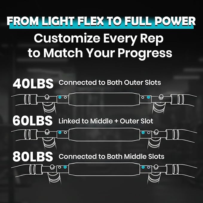 IRON VIBE Twister Arm Trainer for Men – Adjustable Resistance 40-140lb – Ergonomic 27° Chest & Biceps Workout Bar – Portable & Detachable Home Gym Fitness Equipment