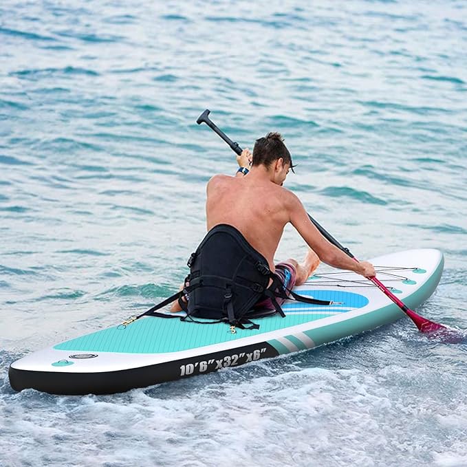 CAMULAND Paddleboard Seat, Kayak Accessories Chair for Paddle Board Fishing Sup Adjustable Cushion with Back Support for Sit On Top Boat Rafting Padded Seats Behind