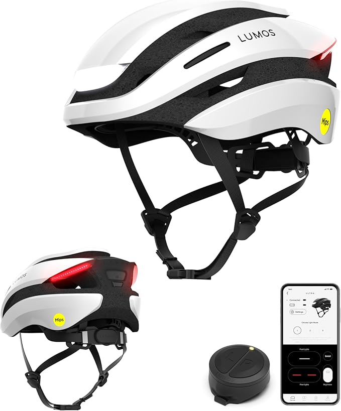 Lumos Ultra Smart Bike Helmet | Customizable Front and Back LED Lights with Turn Signals | Road Bicycle Helmets for Adults: Men, Women