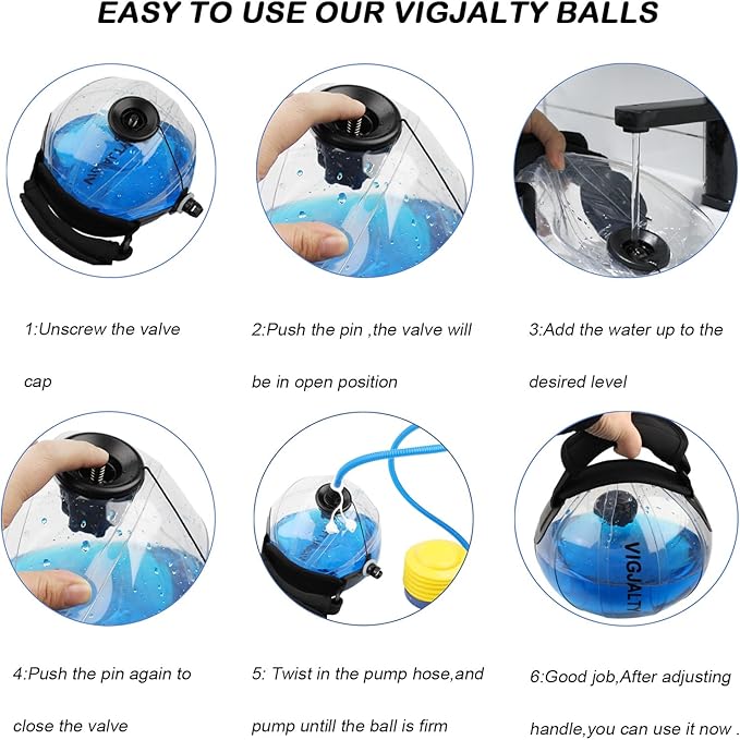 Heavy Duty Adjustable Aqua Bag - Durable Water Filled Training Aqua Bags for Strength Core & Full Body Workouts - Portable Fitness Equipment - Home Gym Outdoor Water Weights Sandbag Alternative