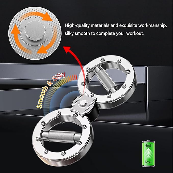 Rotating Burn Machine, Forearm Strength Trainer, 10 Pounds Rotating Arm Machine w/ 360 Degree Rotating Grips, Shoulder Workout Adjustable Resistance Spinning Burn Rotator Machine for Exercise