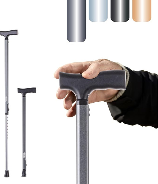 Aelite Walking Cane for Men and Women - Light, Durable, Retractable, Heavy Duty, Ergonomic Handle, High-Grade Aluminum Alloy, Canes for Seniors and Adults