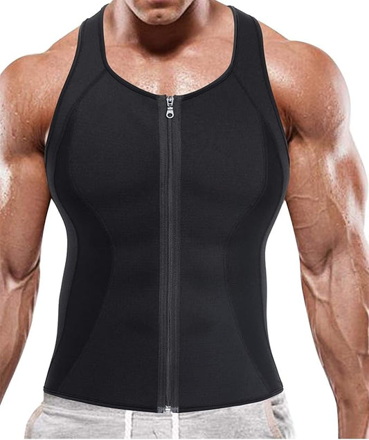 BRABIC Men Sauna Sweat Vest Tank Top Shirt for Weight Loss Waist Trainer Workout