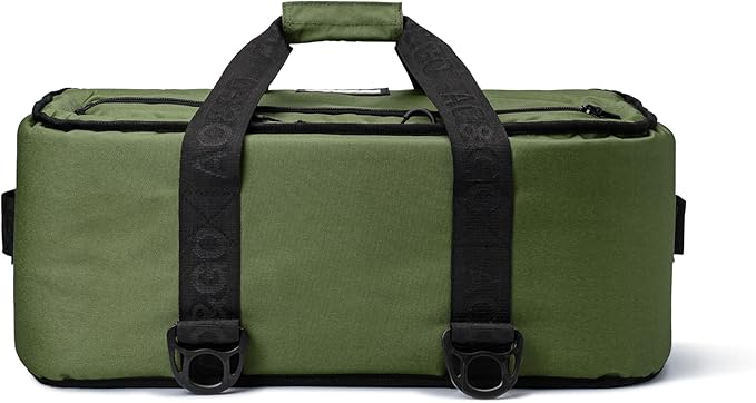 AO Coolers Stow 'n Go Canvas Soft-Sided Cooler, Low Profile and Leak Proof, Insulated for 24-Hour Cold, Hunter Green, 38-Can