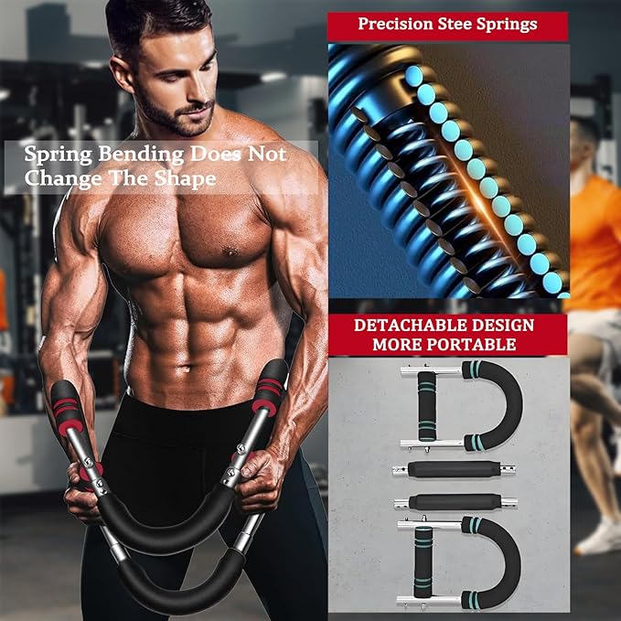 Twister Arm Trainer, Strength Training Wrist & Forearm Strengtheners Arm Exercise Equipment, Chest Workout Equipment, Portable Spring Resistance for Home and Gym