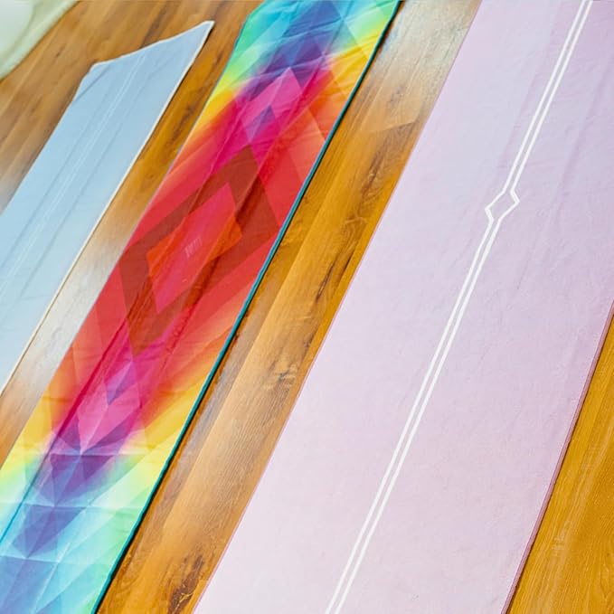 Yoga Drip Yoga Towel - Non Slip Hot Yoga Mat Towel With Corner Pockets, No-Skid Grip, and Built-in Alignment Lines | Soft, Moisture Wicking, and Sweat Absorbent | No Bunching, Stays in Place 72" x 25"