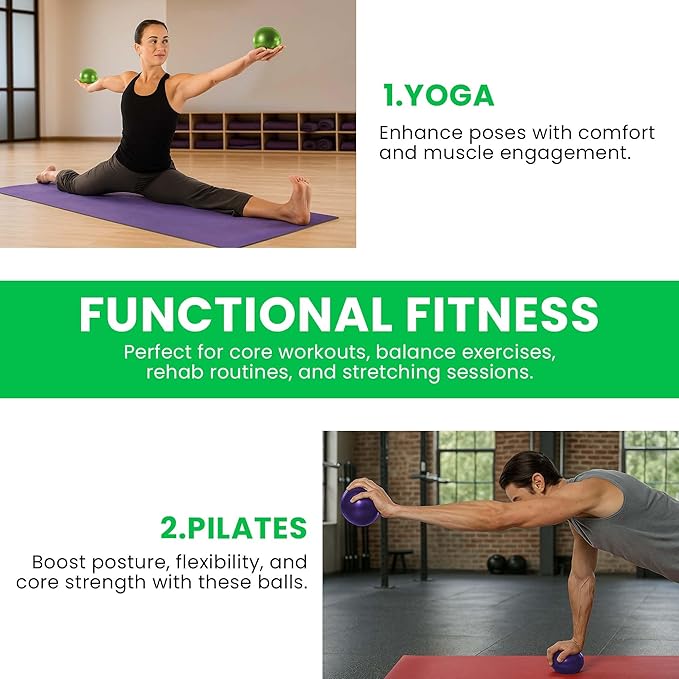 Bean Products Soft Weighted Balls for Exercise - Customizable Workout Balls for Yoga, Rehab, Pilates and Fitness - Latex Free, Easy to Grip, Versatile Physical Therapy Exercise Ball