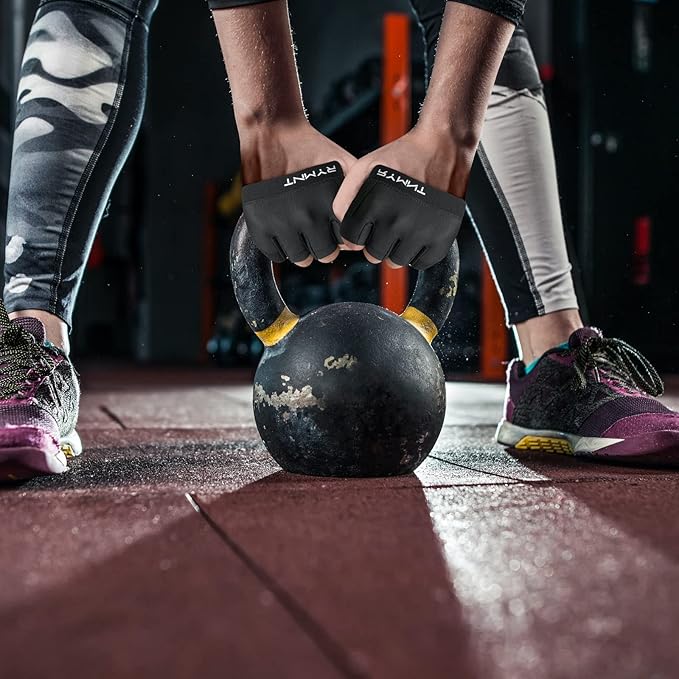 Minimal Workout Gloves,Short Micro Weight Lifting Gloves Grip Pads with Full Palm Protection & Extra Grip for Men Women Weightlifting,Gym,Cross Training,Powerlifting,WODs.