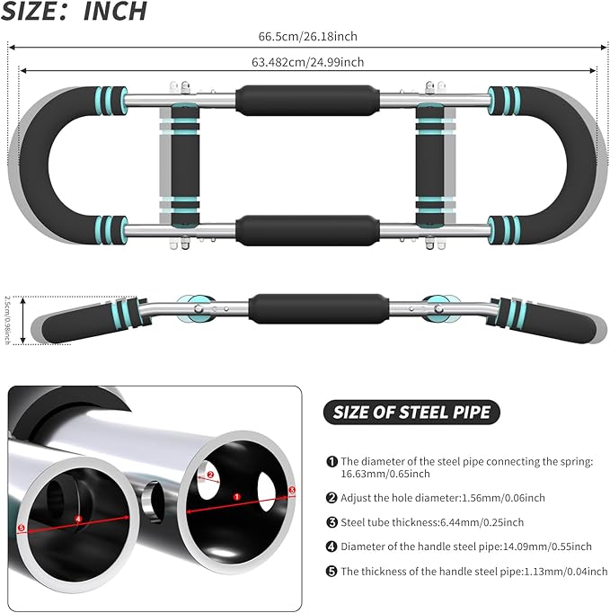 Twister Arm Trainer,Adjustable Chest Workout Equipment, Arm Shoulder Chest Trainer for Men,Chest arm Exerciser, Portable Chest Clip Muscle(U60-100lbs kit)