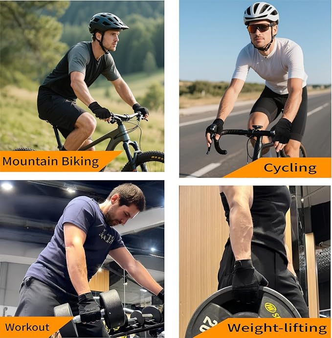 VWX Workout Gloves for Men and Women, Anti-Slip Gel Palm for Gym, Weight Lifting, Cycling, Weightlifting, Exercise, Climbing with Breathable and Sweat-Wicking Fabric