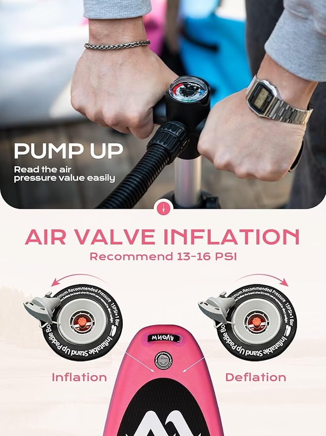 Extra Wide Inflatable Paddle Board, 11' x 34" x 6" Stand Up Paddle Board for Adults, SUP Accessories with Camera Mount, 2+1 Family for Lake, Ocean, Sea