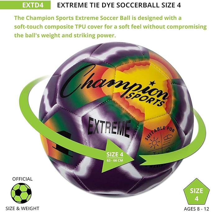 Champion Sports Tie Dye Soccer Ball