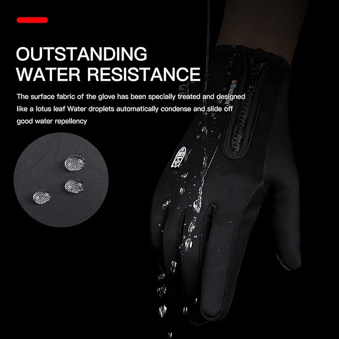 Winter Thermal Gloves for Men and Women, Waterproof Windproof and Non-Slip Gloves, Warm Touch Screen Gloves for Outdoor Running, Cycling, Driving