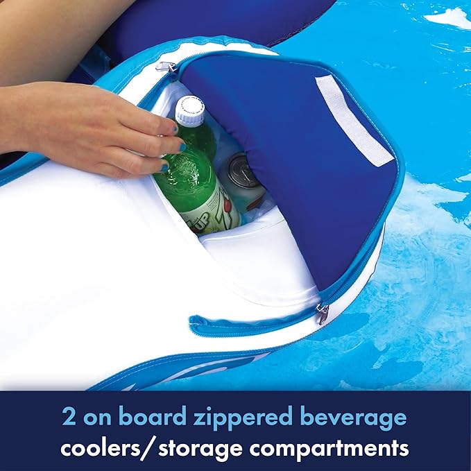 WOW Sports - Inflatable Pool Party Lounge - Single Salon Lounge Chair - Summer Accessory For Kids & Adults