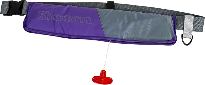 BLUESTORM Cirro 16 Manual Inflatable Belt Pack for Adults | US Coast Guard (USCG) Approved Life Jacket Waist Belt PFD for SUP Paddleboarding, Fishing & Kayaking