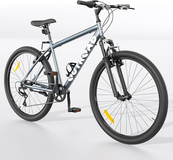 26 inch Mountain Bike with Lightweight Cycling Bicycles, Dual Disc/V Brake,Metal Frame Bicycle for Men and Women, Adult