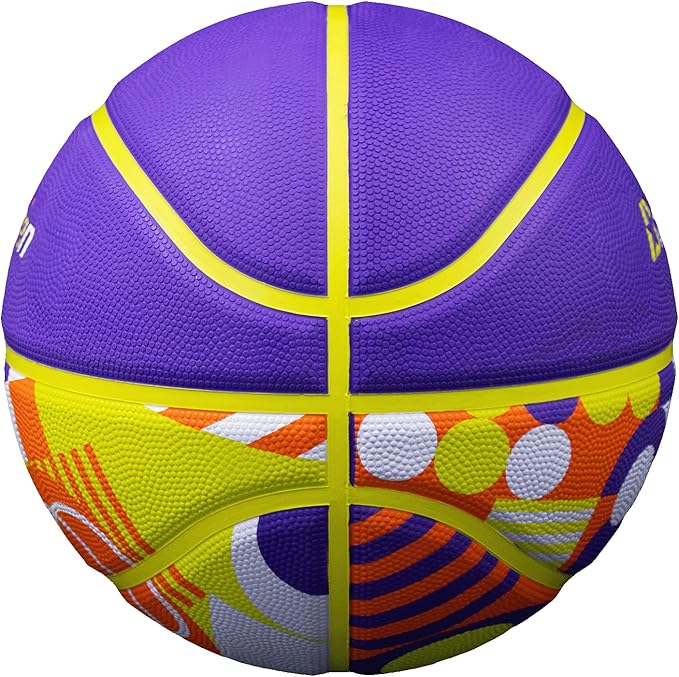 Baden | Legend Court Canvas | Creative Design Outdoor Rubber Game Basketball | Youth & Adult Size 5,6,7