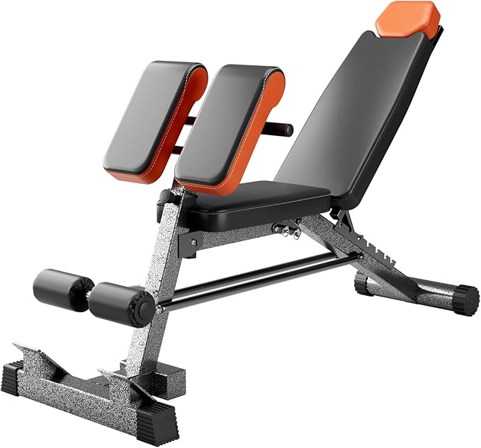 Roman Chair Hyperextension Bench – Adjustable Back Extension Machine for Glutes, Hamstrings & Lower Back – Foldable Multi-Purpose Workout Equipment for Home Gym