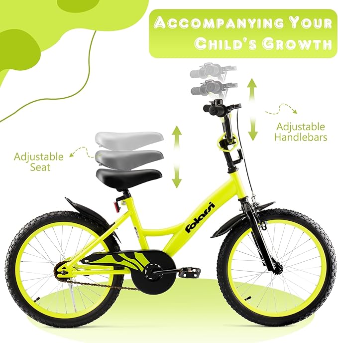 Kids Bike 14 16 18 Inch Bicycle for 3-9 Years Boys Girls Bike，Children's Bicycle with Bell Training Wheels, Multiple Colors