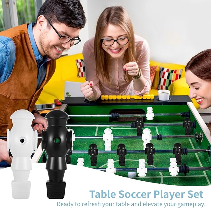 26 Pcs Foosball Men, Resin Foosball Replacement Parts, Table Soccer Player Set for Tournament Foosball