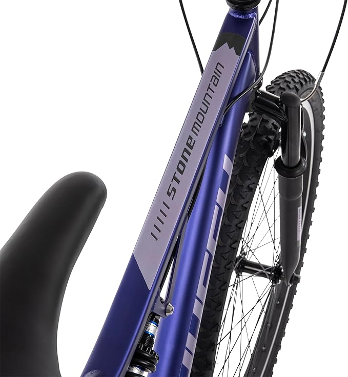 Huffy Stone Mountain Hardtail Mountain Bike for Boys/Girls/Men/Women, 20"/24"/26" Sizes, 6 or 21 Speed Shimano Twist Shifting, Front or Dual Suspension, Comfort Saddle, Sleek Colors