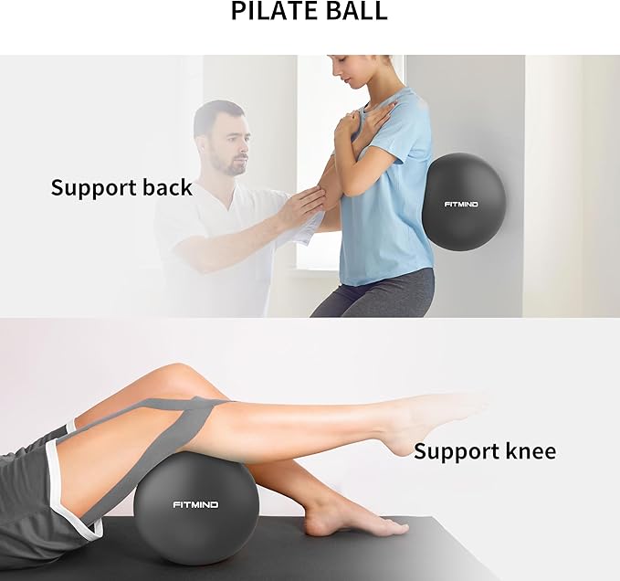 FITMIND_ Extra Thick Exercise Ball Yoga Ball 22in/26in/30in for Workout Pregnancy Stability,Anti-Burst and Slip Resistant Swiss Ball with Pump for Yoga, Pilates, Fitness,Birthing,Physical Therapy