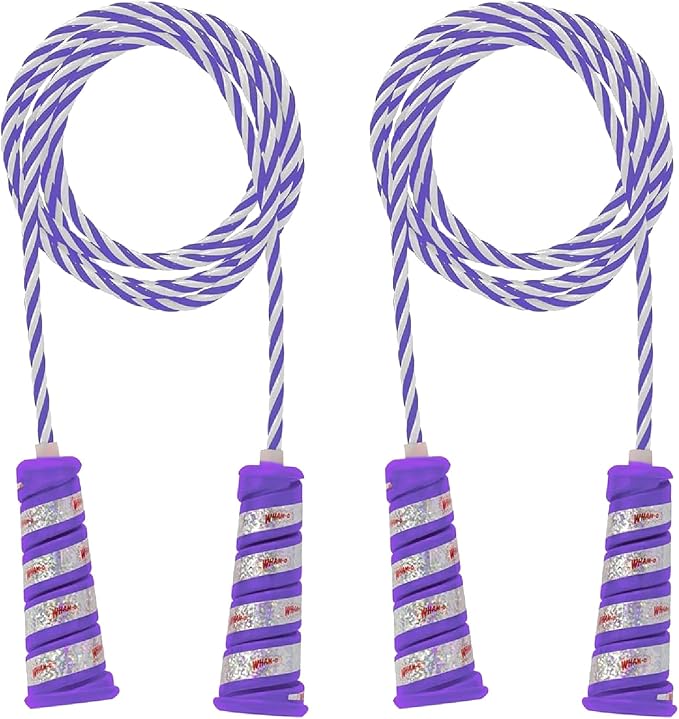 Wham-O Hula Hoop Jump Rope, 7 Feet Skipping Rope with Spiral Handles, for Indoor Outdoor Fitness Exercise Weight Loss