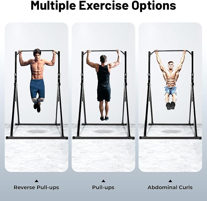 Triangular Pull Up Station, Carbon Steel Pull Up Bar for Home Gym Strength Training Equipment, 440.92 lbs 4.36 * 3.81 ft Adjustable Height Home Pull Up Bar (Free Standing)