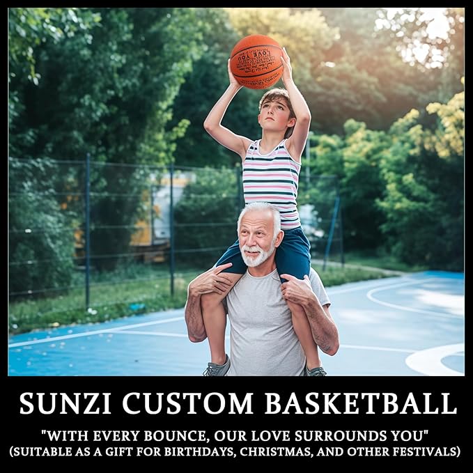 Engraved Indoor Outdoor Basketball Gift for Son, Grandson, Daughter- Personalized Basketball Gifts, Custom Christmas Birthday Graduation Present from Mom Dad,Orange Blue Pink.