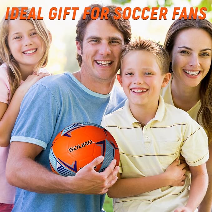 SQUAD Upgrade Rechargeable Glow in The Dark Soccer Ball - Light Up Soccer Ball Toys for Boys & Girls 8-15+ Year Old - Ideal Gifts for Kids, Teens