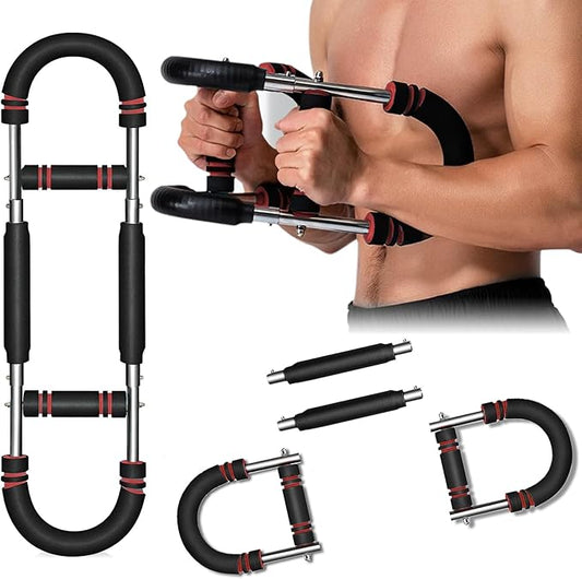 Twister Arm Trainer, Chest Workout Equipment, Three-Level Adjustable Forearm Strengthener at Home, Portable Fitness Exerciser, Gifts for Men Women Dad Bro Husband