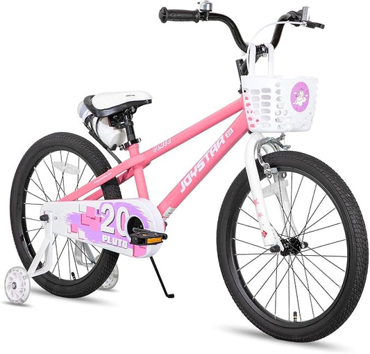 JOYSTAR Pluto 12 14 16 18 20 Inch Kids Bike with Light Up Training Wheels, Kids' Bicycle for Boys Girls Age 3-12 Years, Children Bikes, Multiple Colors