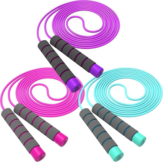Jump Rope For Kids,Jump Rope Kids,Adjustable Soft Skipping Rope,Toddler Jump Rope With Skin-Friendly Foam Handles For Kids, Boys,Girls,Women, Men,Exercise Activity,Outdoor Fitness
