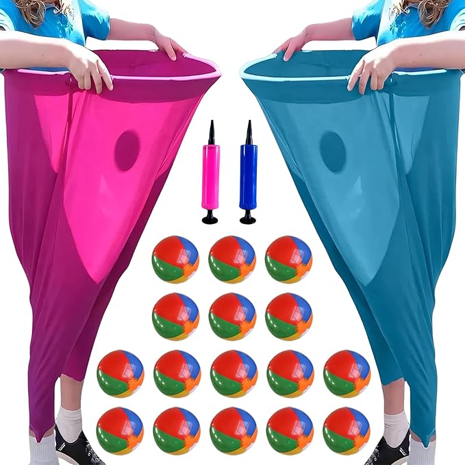 Granny Pants Yard Game, 2025 New Granny Pants Outdoor Game with Bouncy Balls, Giant Outdoor Games for Adults and Family, Funny Party Yard Games
