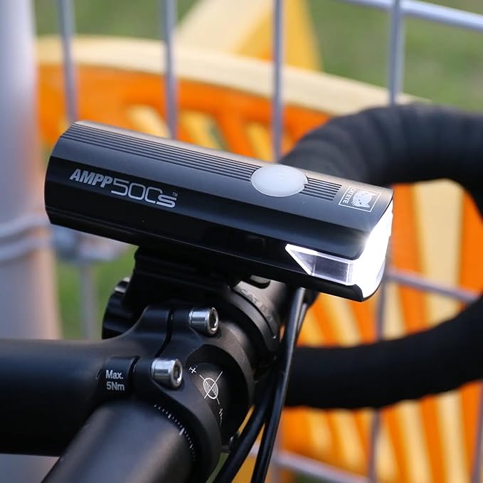 CATEYE AMPP USB Rechargeable Bike Light – High Visibility Super Bright OptiCube™ Headlight for Commuters, Road Cyclists & Mountain Bikers, Day & Night Riding Modes, IPX4 Waterproof, Tough & Durable