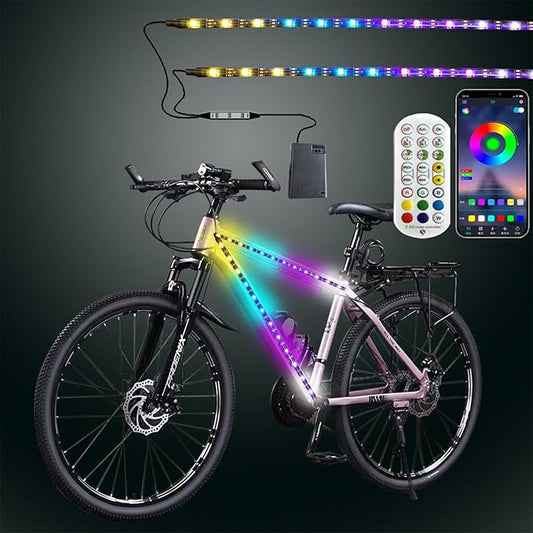 LED Bike Lights for Night Riding,Can Be Cropped,Waterproof,for Kids, Adults, Boys and Girls