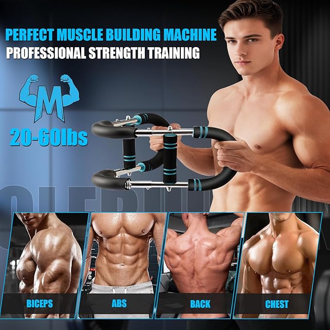 Twister Arm Trainer 20-60lb for Arm and Chest Muscle Trainer, Portablearm Chest Workout Equipment for Home Gym, Detachable Office Chest Trainer for Men and Women.