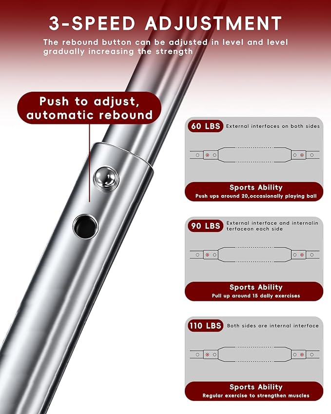 Twister Arm Trainer, 66-170lb Adjustable Chest Workout Equipment Power Twist Arm Trainer, Forearm Strengthener, Portable Spring Resistance for Home Fitness