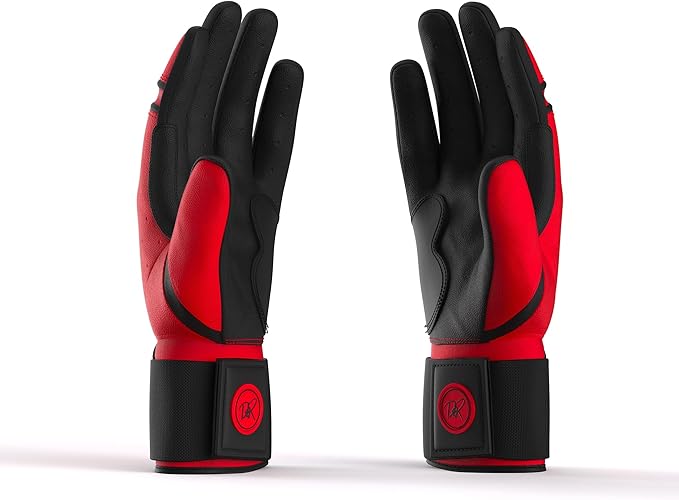 Drip & Rip Baller Series - Youth Batting Gloves + Adult Batting Gloves - for Softball and Baseball - Long Cuff Style for Men and Youth