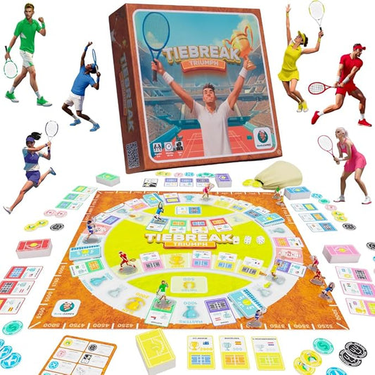 Tennis Board Game for Kids & Adults | 2 to 6 Players Family Fun | Indoor Tennis Themed Strategy Game