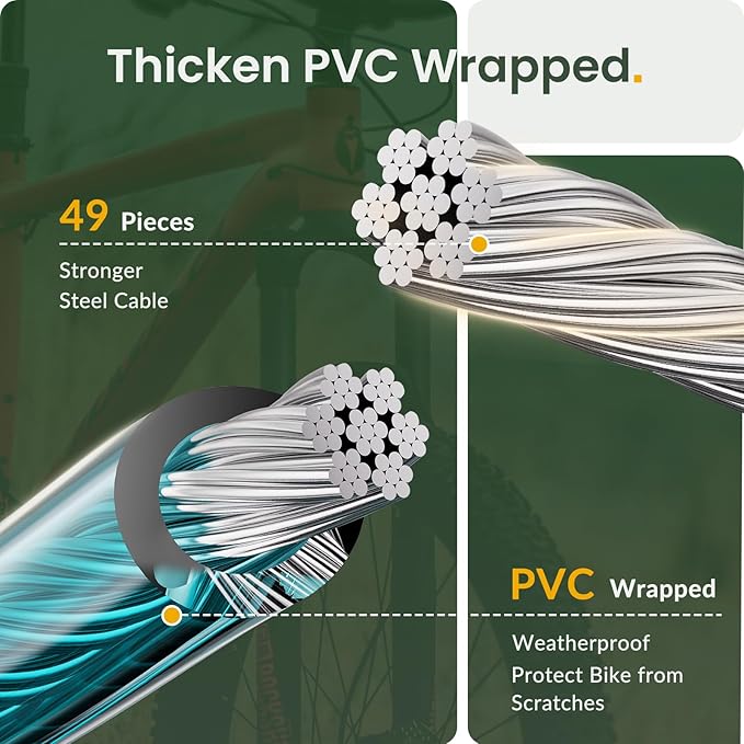 Titanker Bike Lock Cable, 4 Feet Bike Cable Lock Basic Self Coiling Kids Bike Lock Combination with Complimentary Mounting Bracket, 5/16 Inch Diameter (4FT, Blue-8mm)